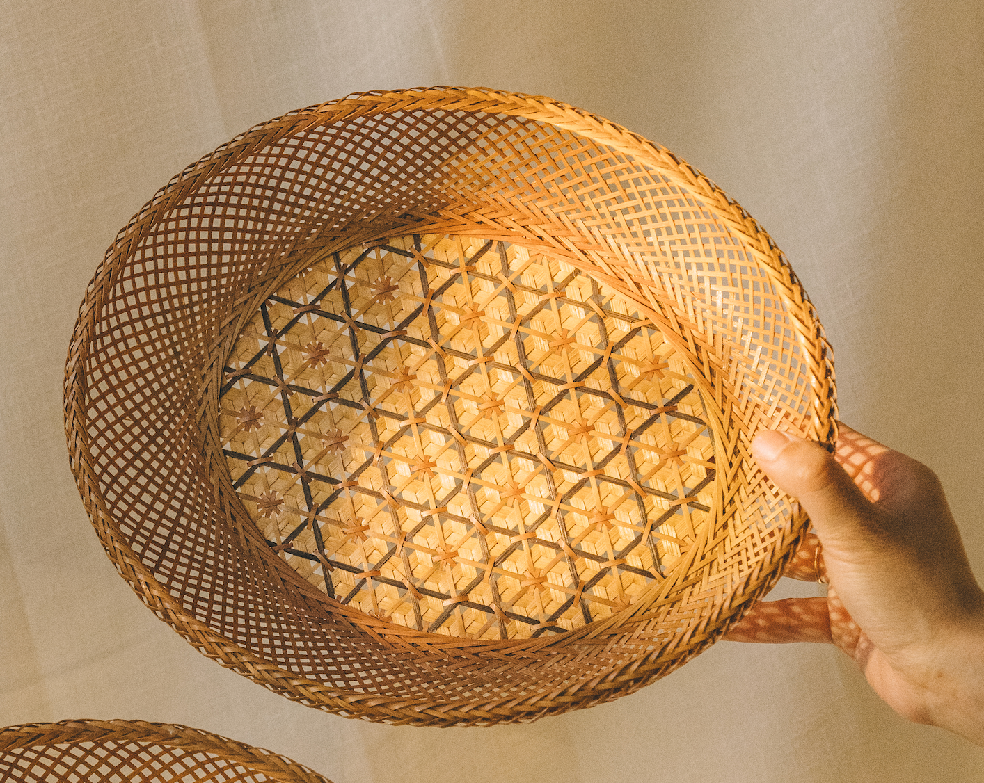 Basket with Flower Detailing (Large)