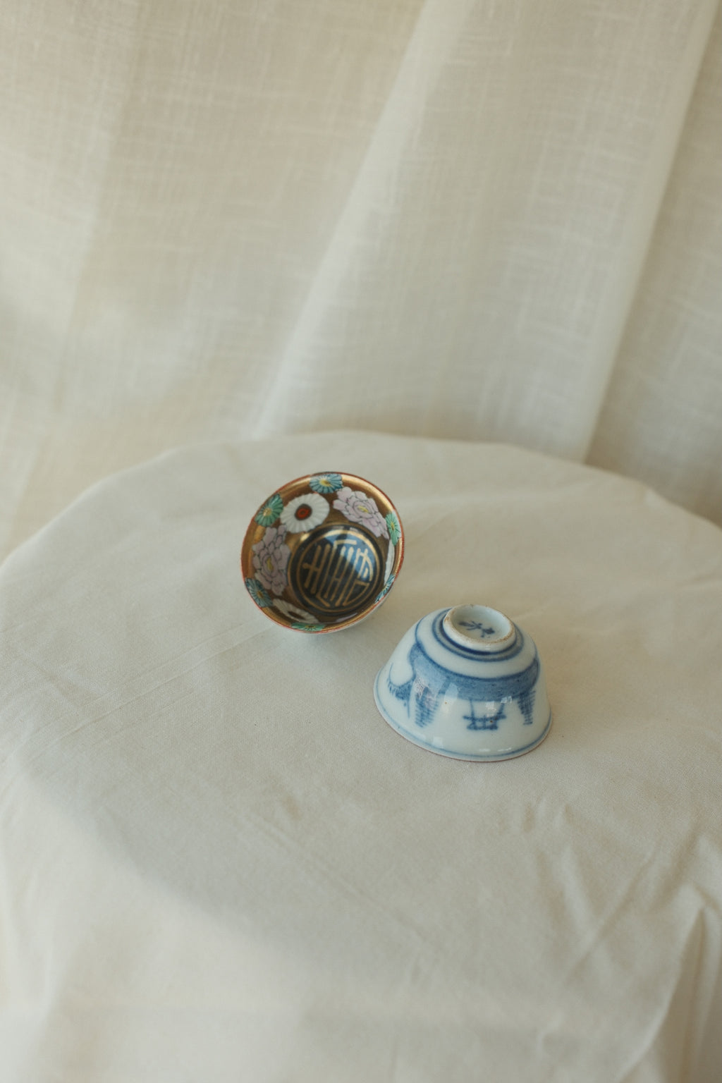 Kutani Kotobuki Sake Cups (Set of 2)
