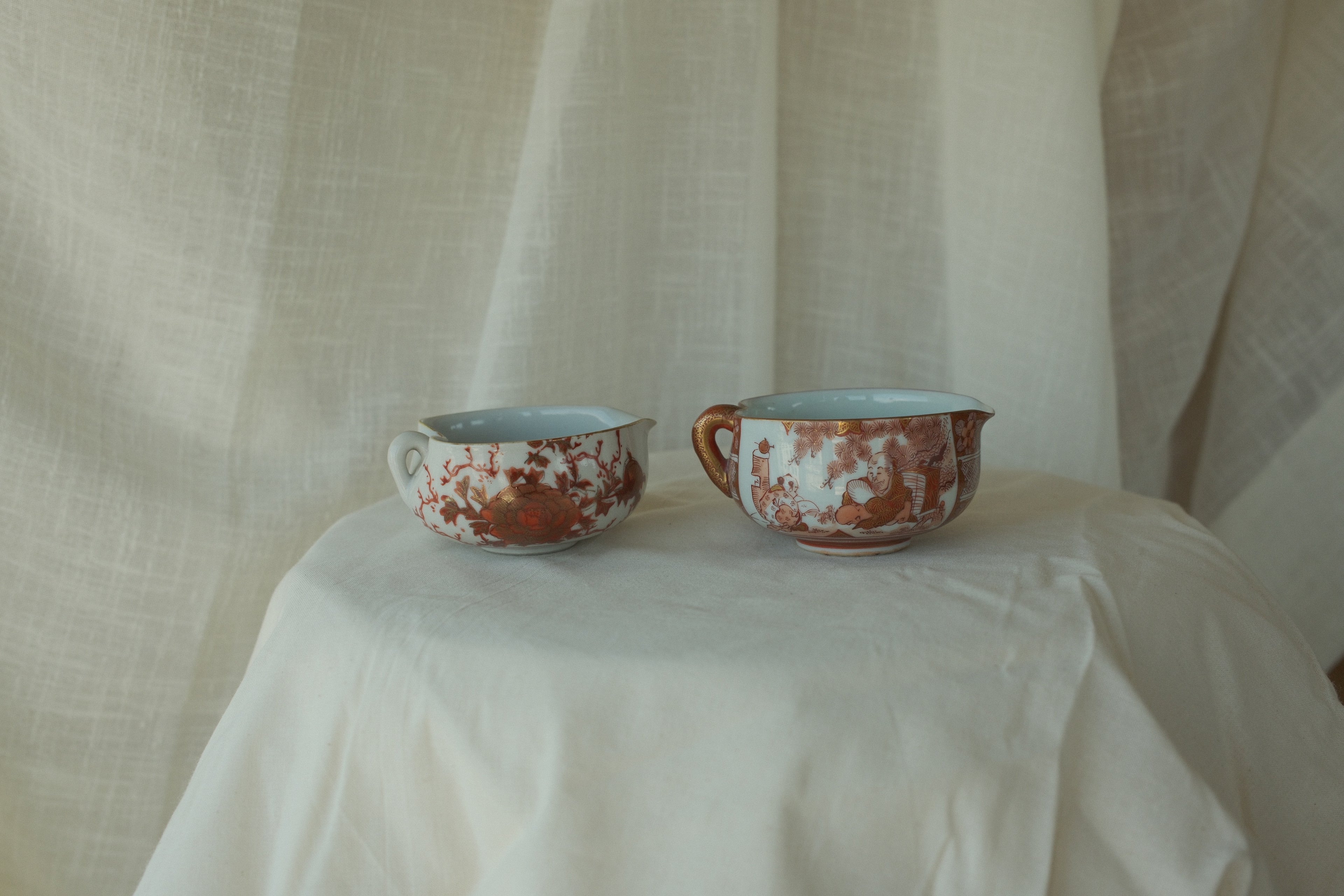 Kutani Tea Bowls (Set of 2)