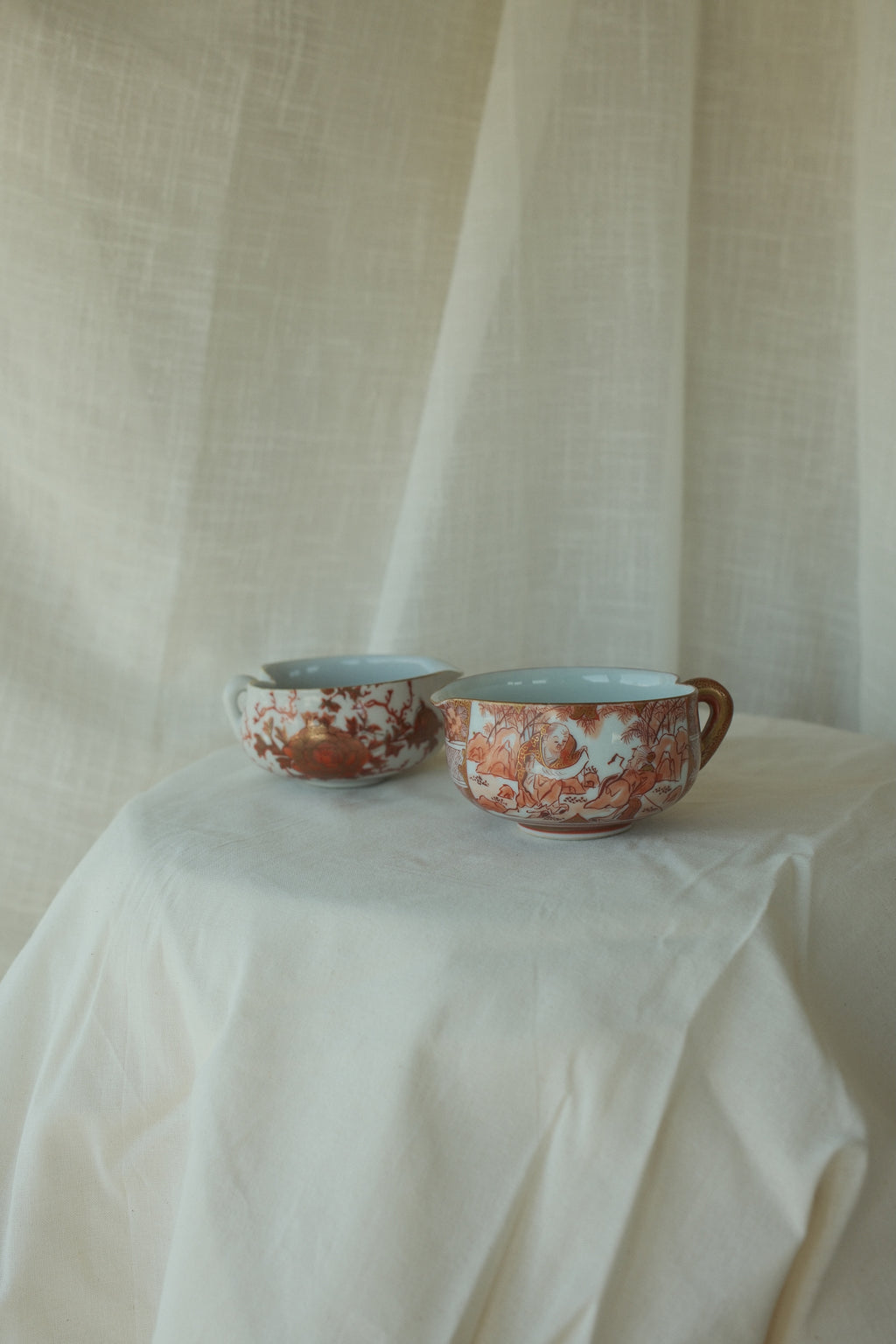 Kutani Tea Bowls (Set of 2)