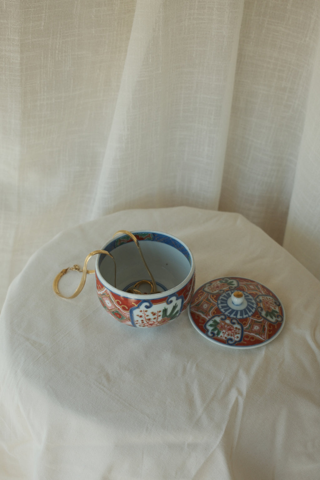 Kutani Ware Lidded Vessel