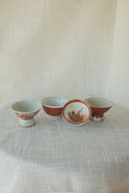 Akae Kutani Sake Cups (Set of 4)