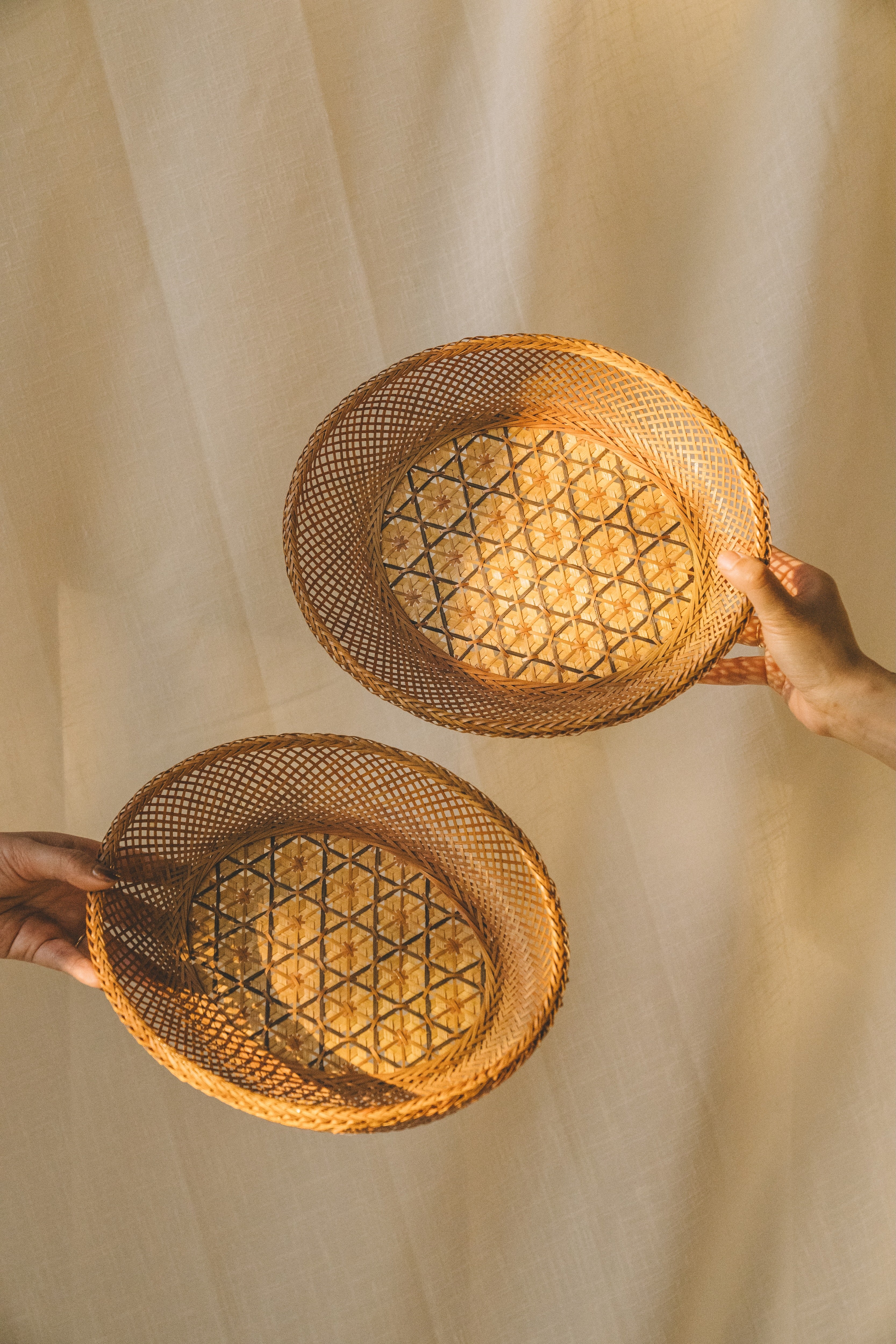 Basket with Flower Detailing (Medium)