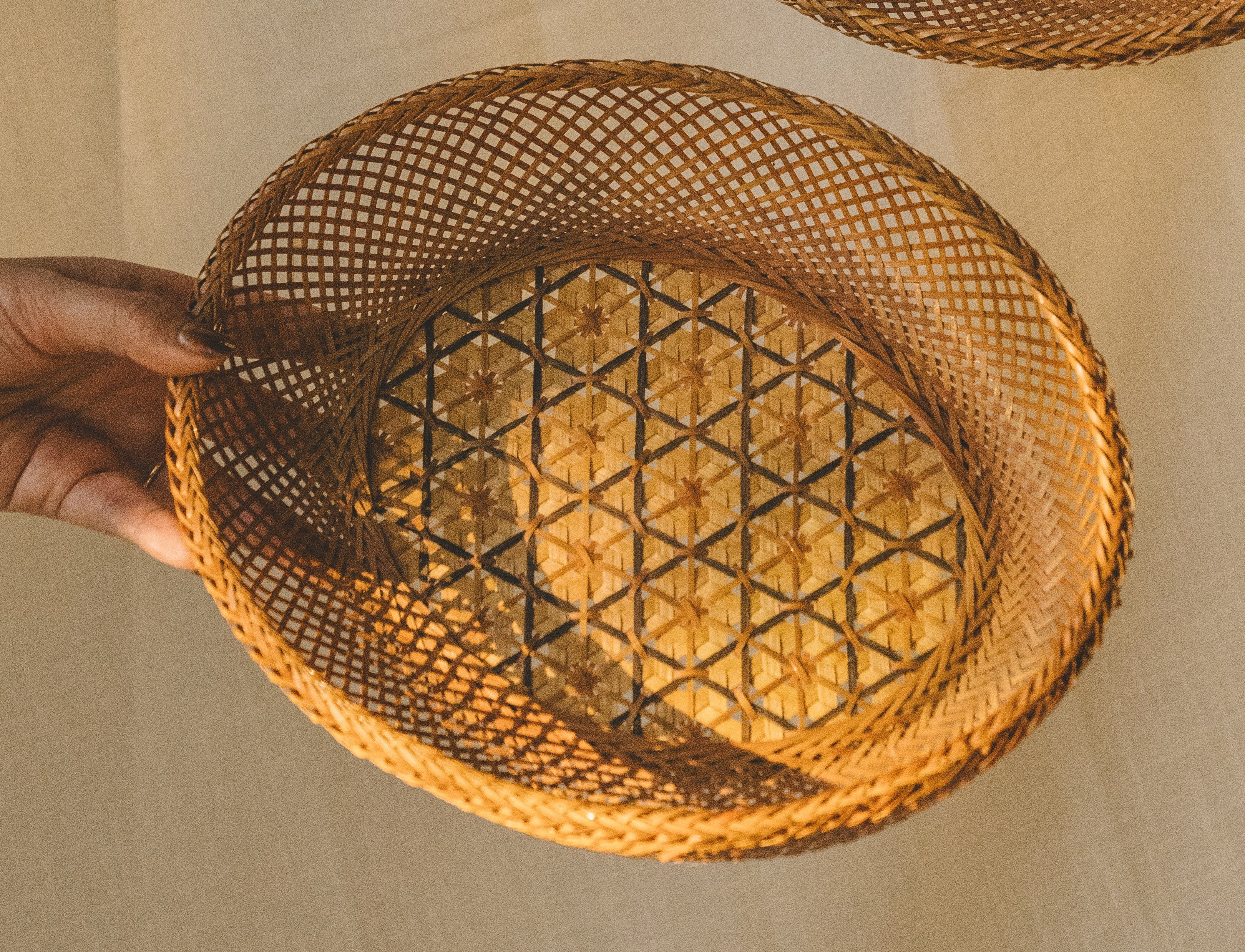 Basket with Flower Detailing (Medium)