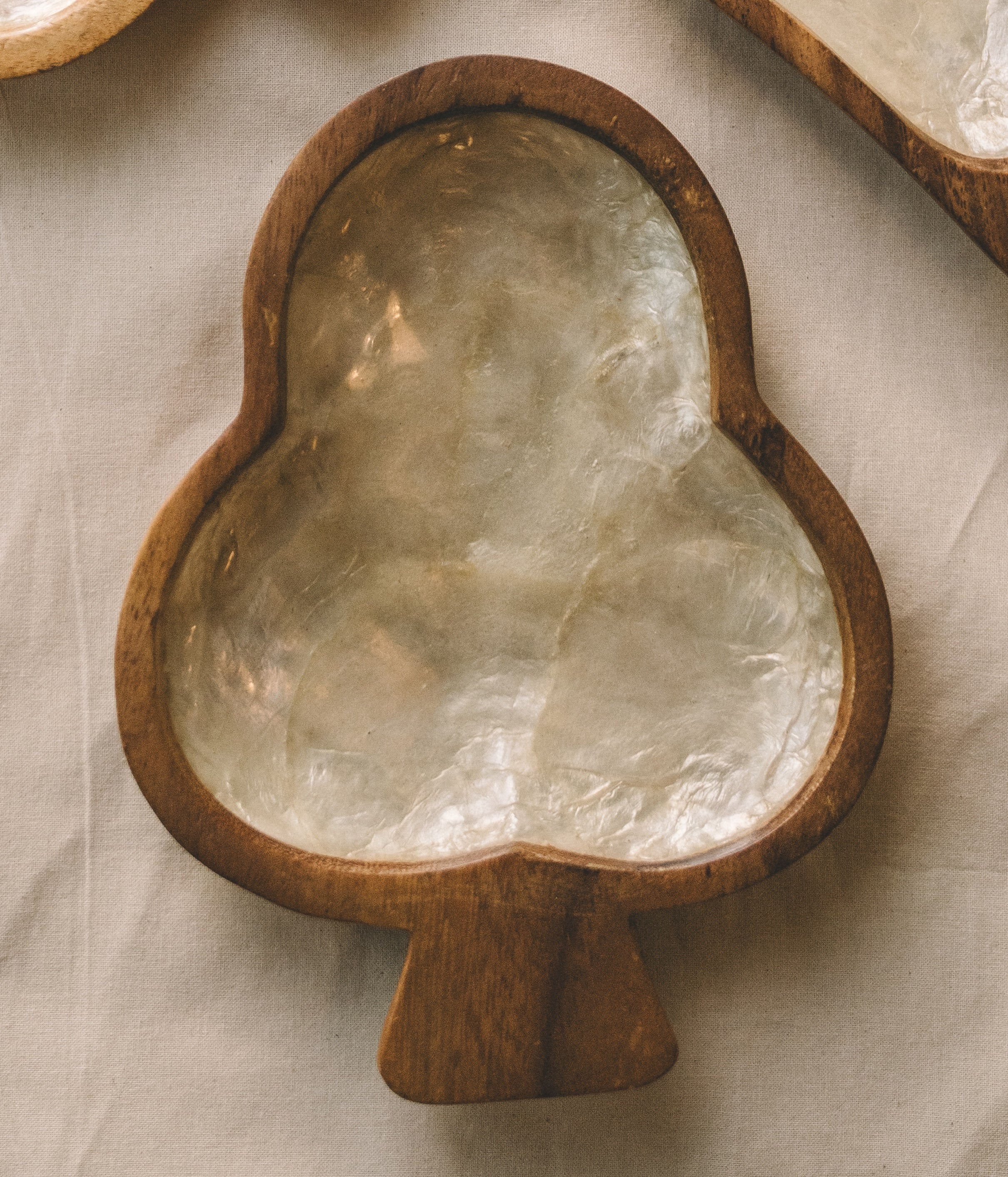 Capiz Shell Lined Wooden Bowls - Club