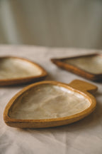 Capiz Shell Lined Wooden Bowls - Spade
