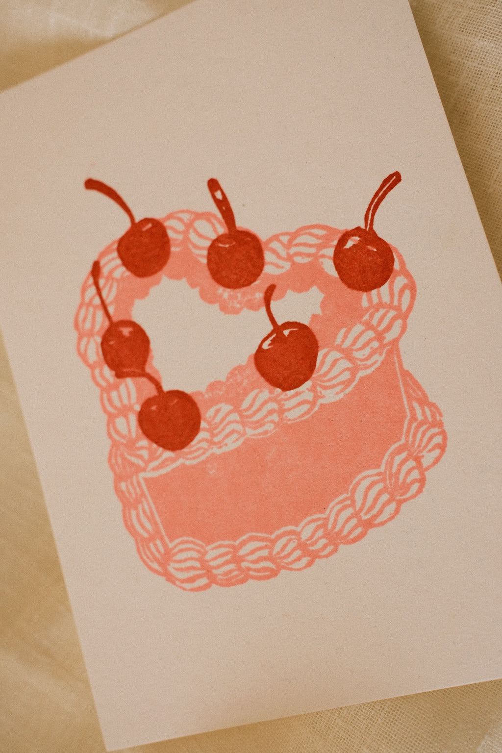 Heart Cake Card (Multiple Sizes)